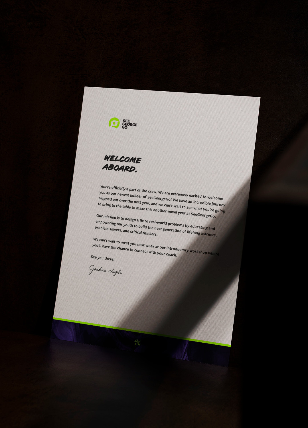 see george go branded letterhead design