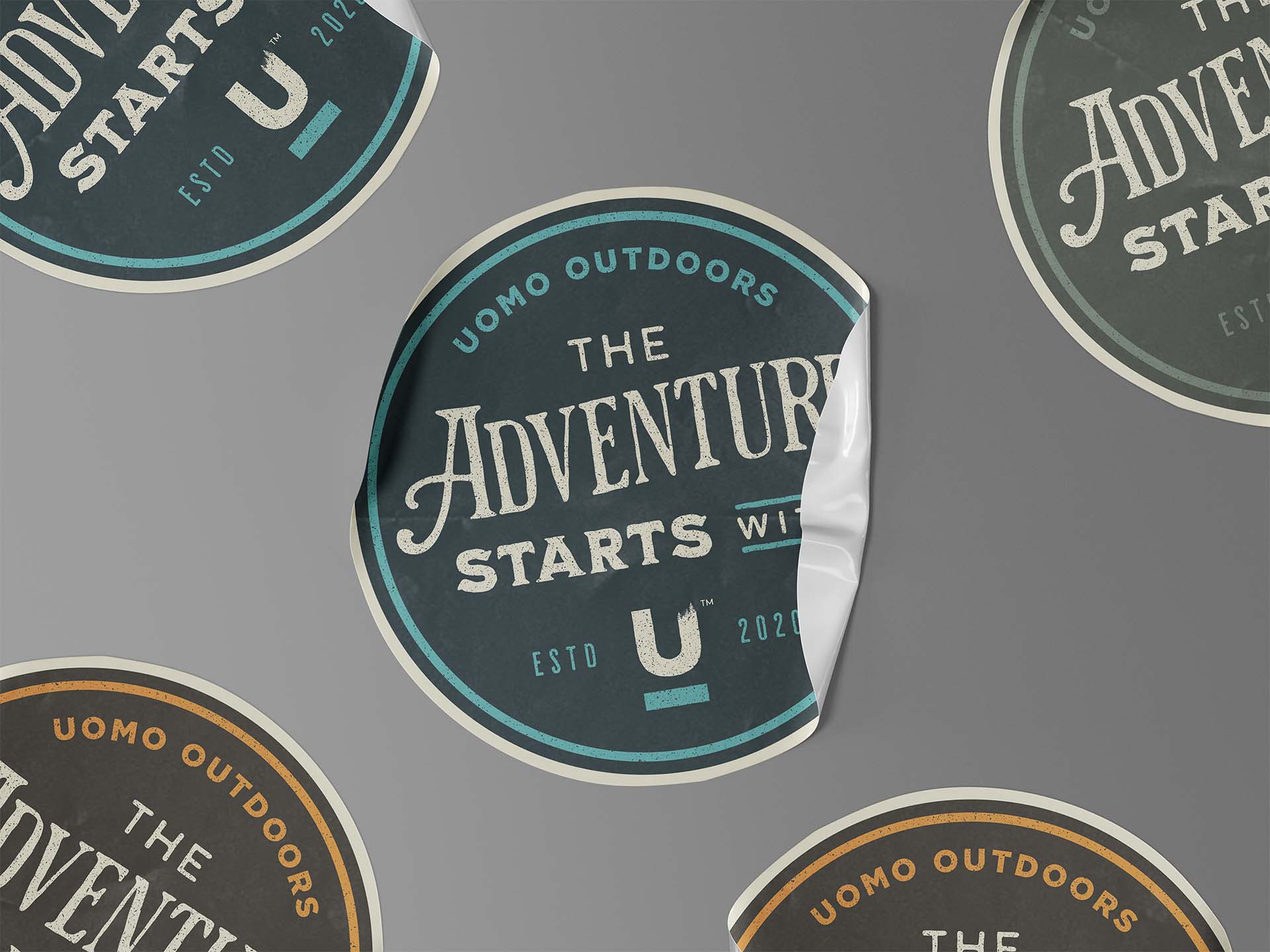 branded sticker design by nbd